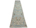 16 Feet Blue Khurgeen Afghan Hand Knotted Wool Runner Rug